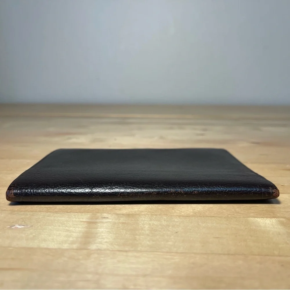 Vintage Steerhide Leather Wallet Attache Billfold Money Clip Brown Leather
